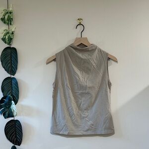 Abercrombie‎ & Fitch  Beige High Neck Top Size XS Cream-Sleeveless Modal A&F